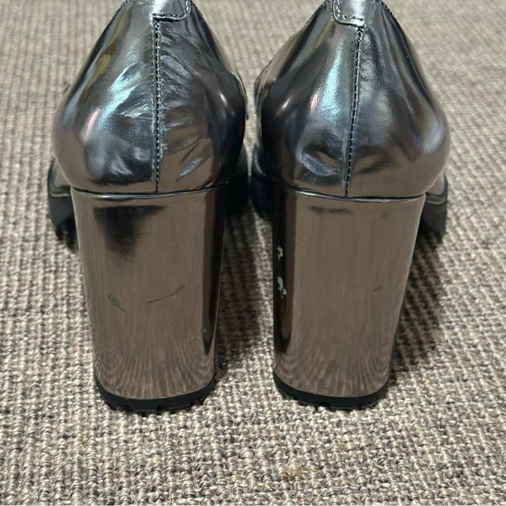 Naturalizer Callie Moc Leather Slip on Loafer Heels - Picture 5 of 9